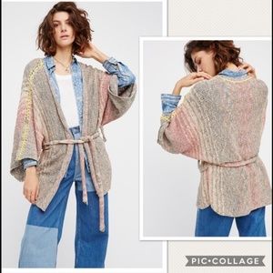 Free people Sand art kimono sweater. Size L.